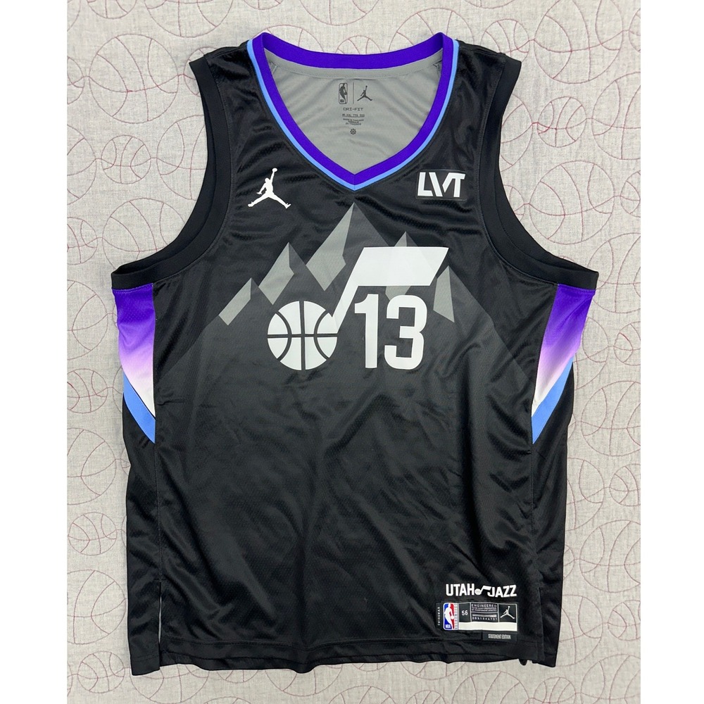 Jordan Utah Jazz Jersey Black Walter Clayton Jr 13 Statement / Mens XXL